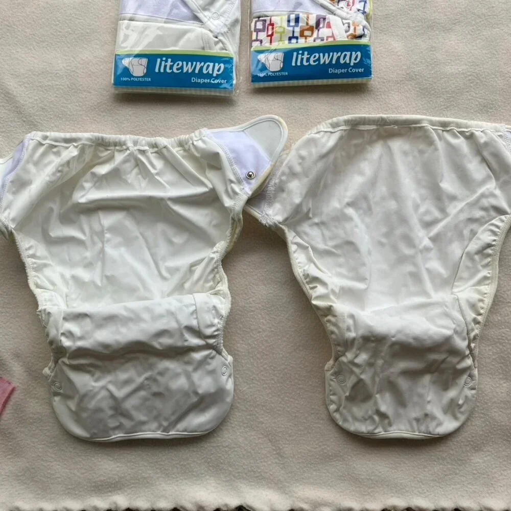 2 New Litewrap Sz. Large Cloth Diaper Covers - waterproof, 20-30lbs
